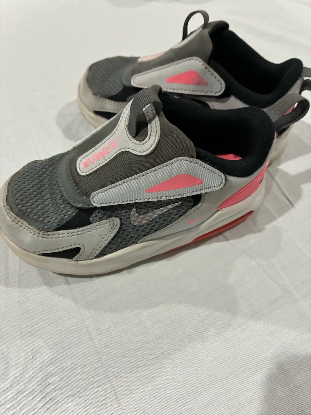 Nike Kids Gray and Pink Air Max Sneakers